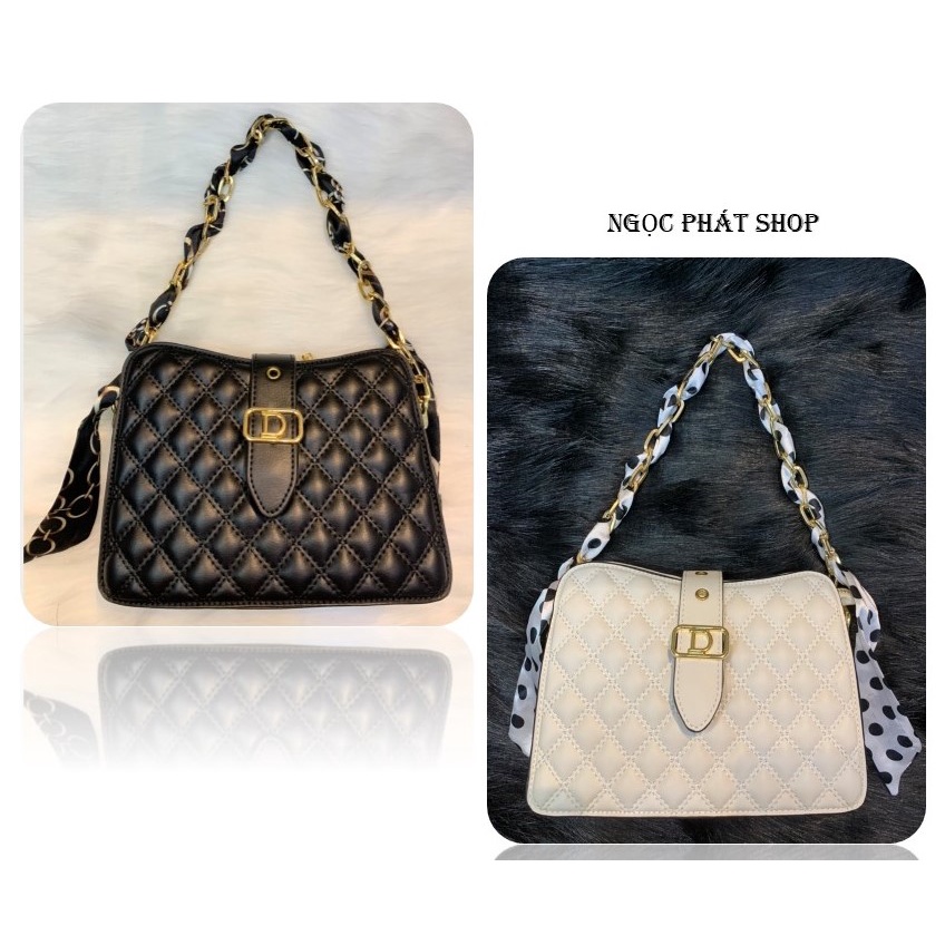 TÚI XÁCH NỮ _ CHỮ D  SIZE 20_HÀNG QUẢNG CHÂU CAO CẤP _ ĐEO VAI, ĐEO CHÉO (Z2159)