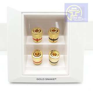 [Mã ELHACE giảm 4% đơn 300K] 01 cái hậu loa 4 cọc Gold Snake cao cấp - Cọc loa đôi Gold Snake - Trạm loa, máng loa