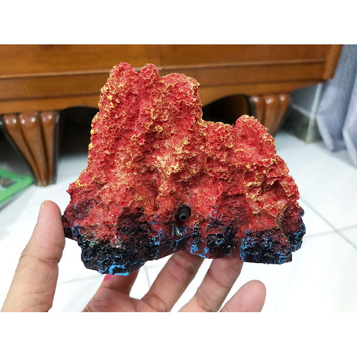 NÚI LỬA SỦI OXY TRANG TRÍ HỒ CÁ 14X10X10CM