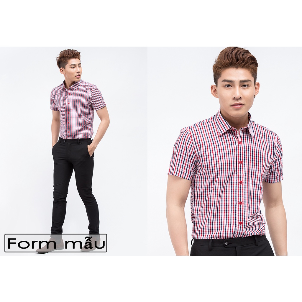 Áo sơ mi nam tay ngắn vạt bầu Slim Fit Bamboo Vĩnh Tiến 430