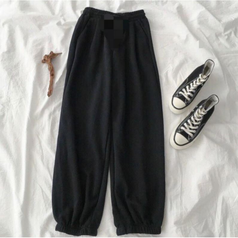 Quần Jogger Nữ Dài Ống Rộng Có Bo Simple Ulzzang 5 màu Unisex