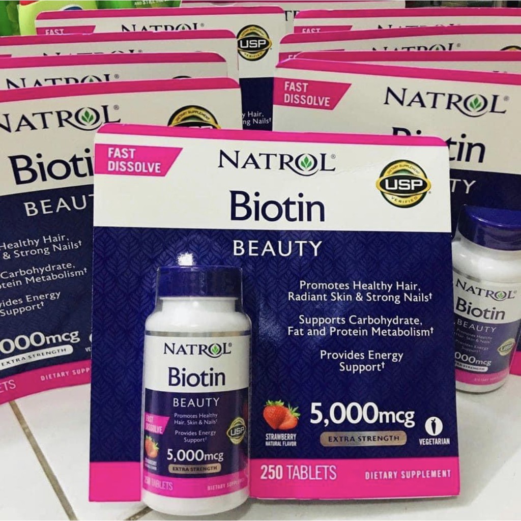 [ CHÍNH HÃNG ] Viên uống mọc tóc, chống rụng tóc NATROL BIOTIN