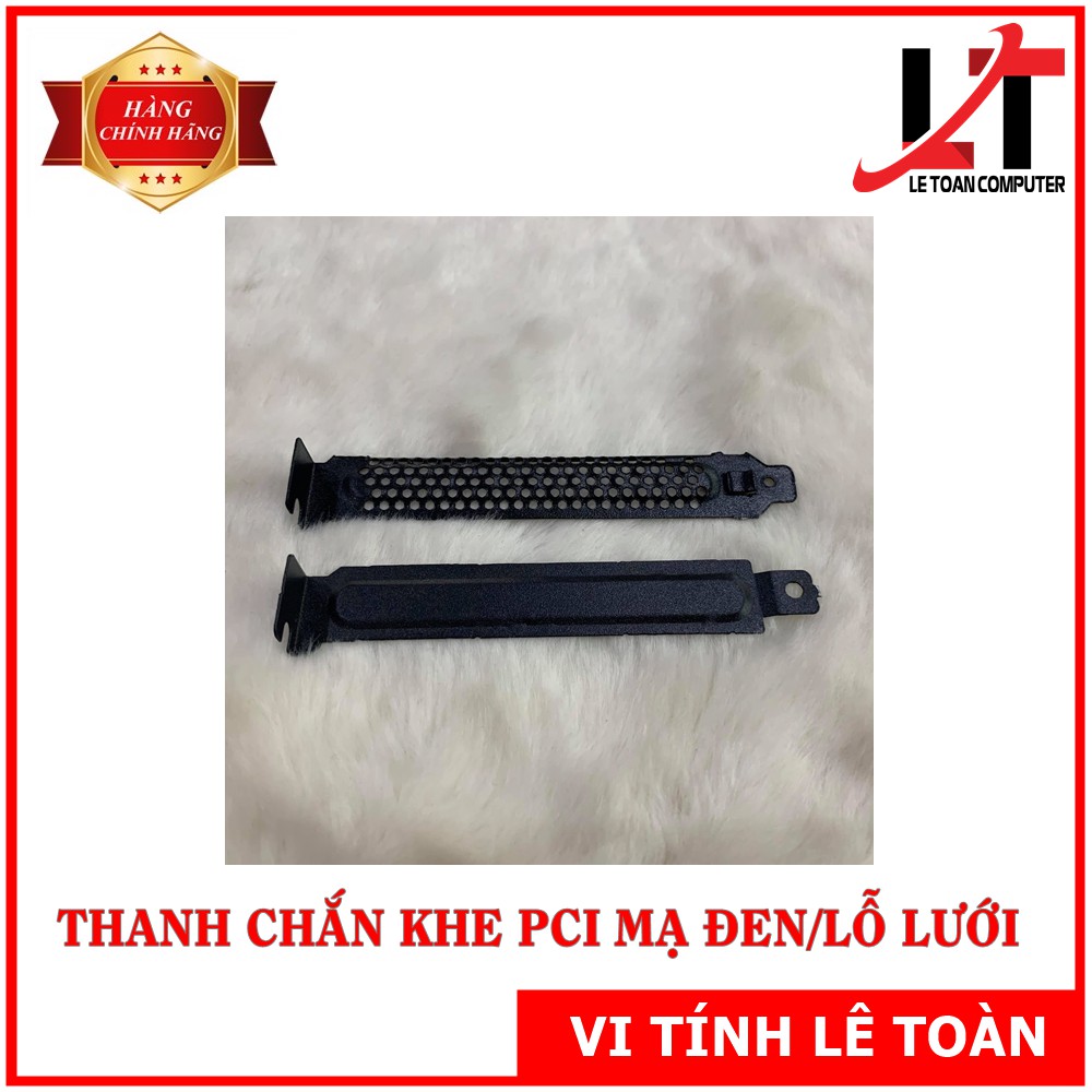 Thanh chắn lưới kim loại khe PCI máy tính để bàn màu đen có lỗ (1 cái)