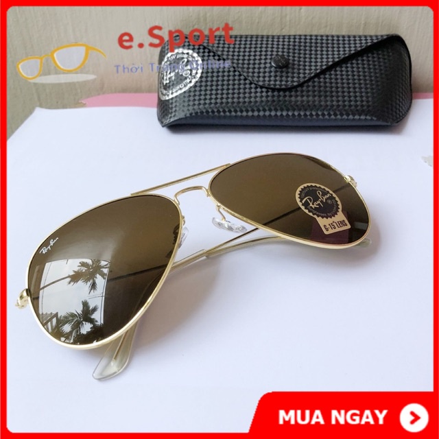 Kính mát thời trang nam nữ, tròng kính cường lực, gọng hợp kim chống gỉ, chống uv400, màu trà đậm