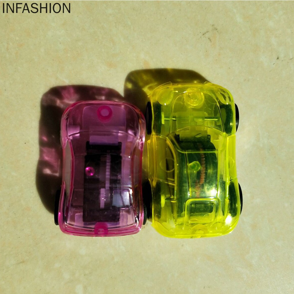 Đồ Chơi Xe Hơi Lên Dây Cót Mini Trong Suốt Thiết Kế Dễ Thương Cho Bé