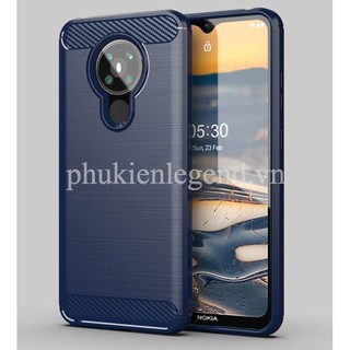 Ốp lưng Nokia 5.3 vân sợi Carbon Rugged
