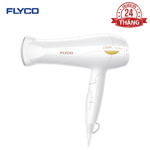 Máy Sấy Tóc Flyco Công Suất Lớn (2200W) FH1610VN Tay Gập Du Lịch Chế Độ Sấy Lạnh Bảo Vệ Tóc