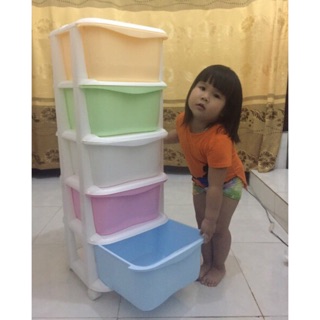 TỦ NHỰA 5 TẦNG CÓ BÁNH XE