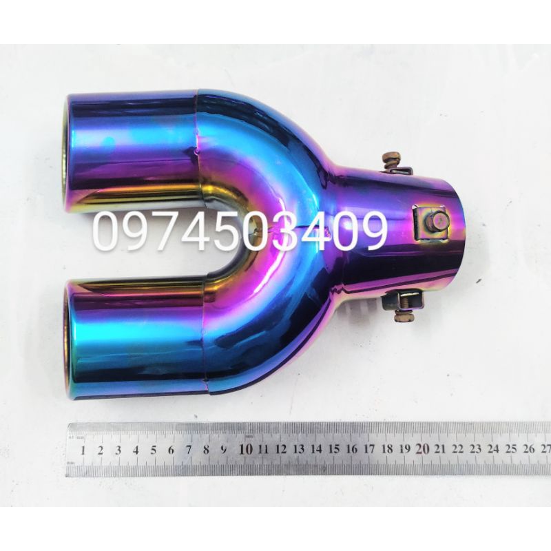 Chụp ống xả, cổ pô đôi xe ô tô, đường kính ống xả 6cm