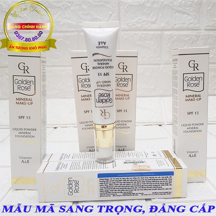 [ Chính hãng - MUA 1 TẶNG 1 ] Kem nền bb khoáng chất che khuyết điểm hoàn hảo/ Kem nền cho da dầu mụn golden rose