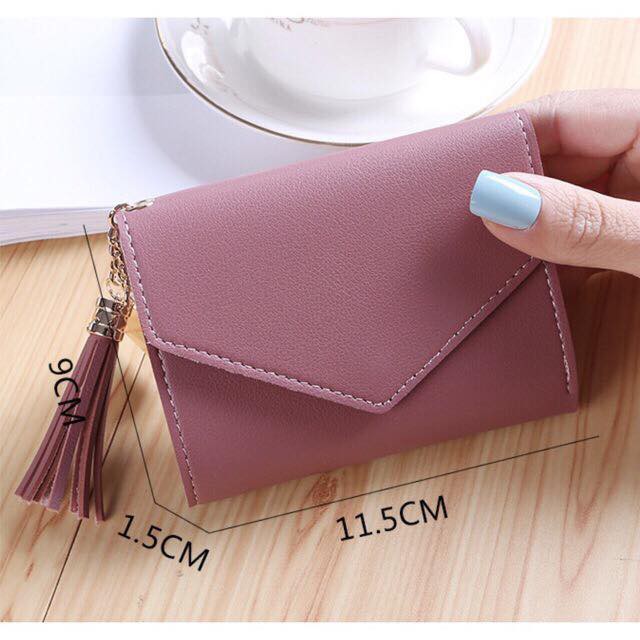 [RẺ VÔ ĐỊCH] Ví bóp nữ dài tua rua để đựng tiền có thể gấp gọn giá rẻ | BigBuy360 - bigbuy360.vn