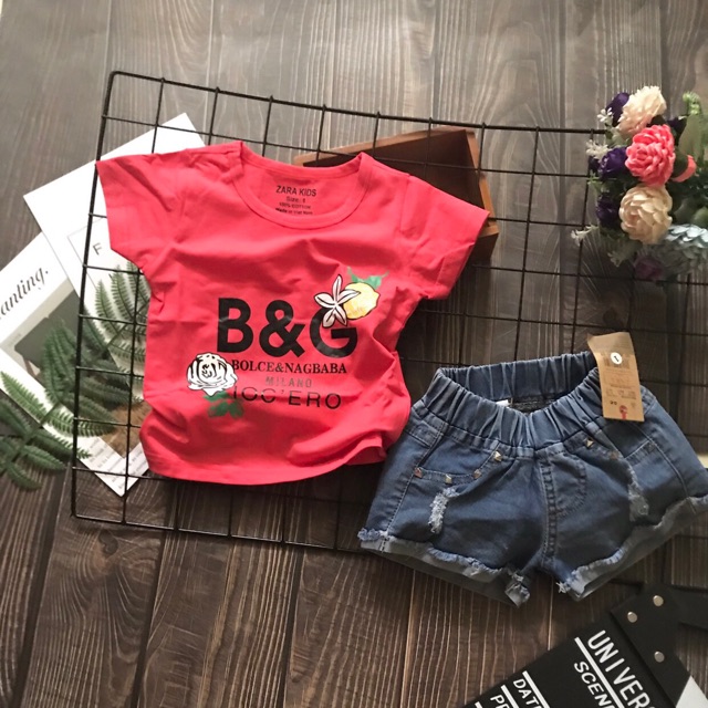 Set jean bé gái 23-37kg