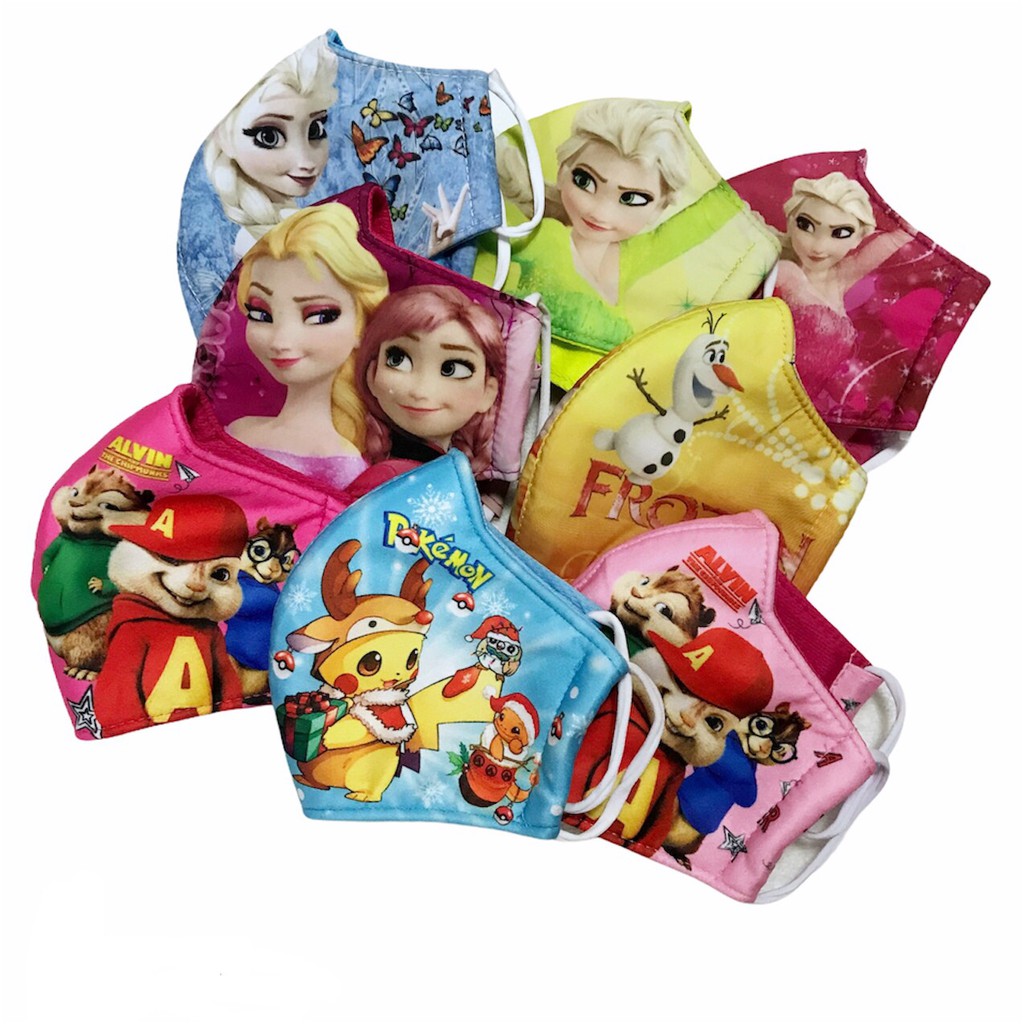 Khẩu trang vải cho bé 5-10 tuổi 3 lớp may đẹp dày dặn | BigBuy360 - bigbuy360.vn