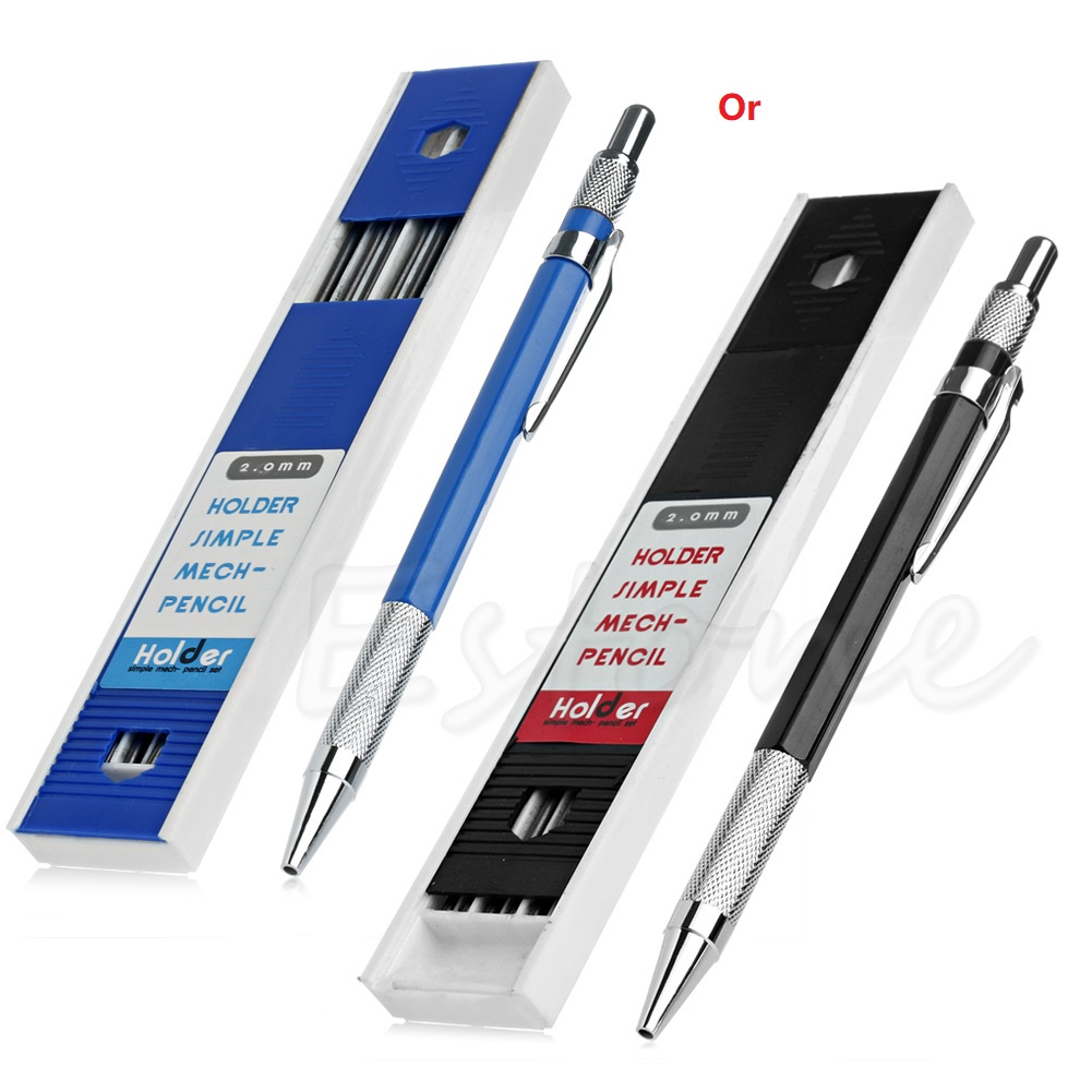 Chì 2mm 2B Chì vẽ nháp cơ khí tự động với 12 lần nạp chì