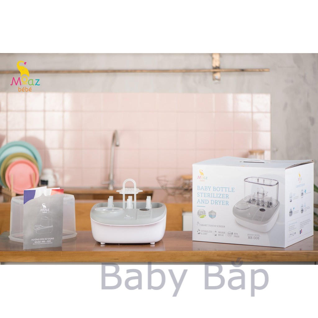 Máy tiệt trùng sấy khô và hâm sữa cho bé Moaz Bebe - MB-005