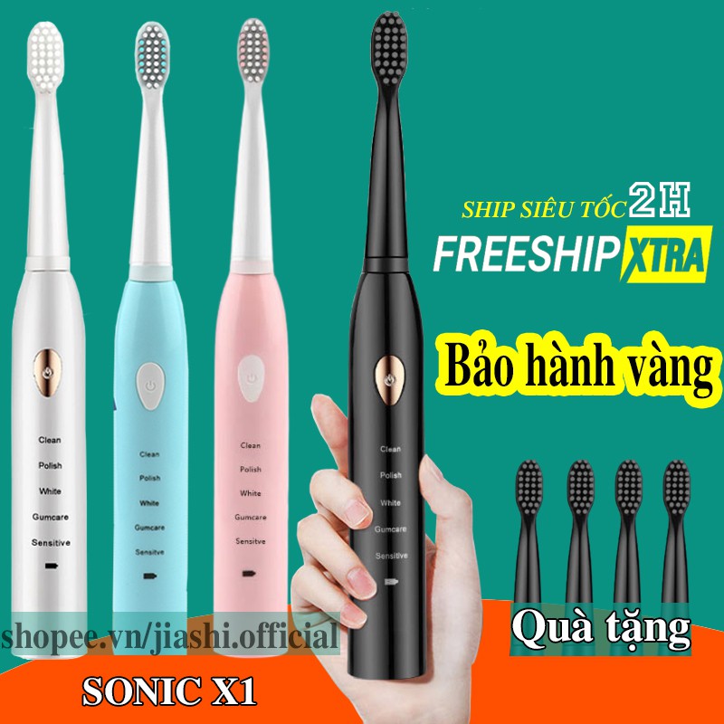 Bàn chải điện tự động đánh răng Sonic X1 giúp việc đánh răng trở lên dễ dàng hơn Jiashi