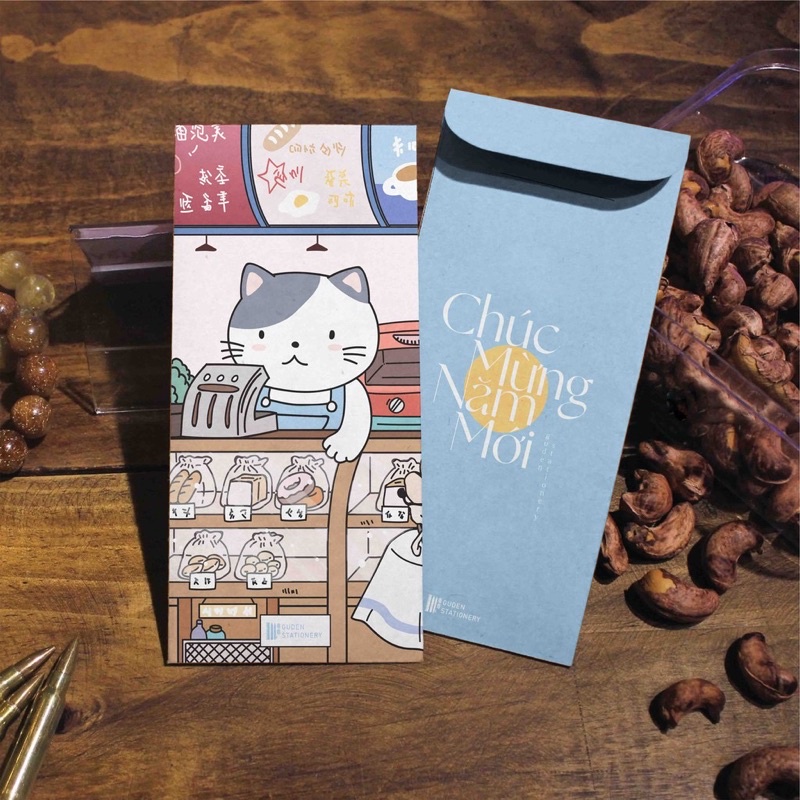 Set 6 bao lì xì Mèo Nhật Bản cute