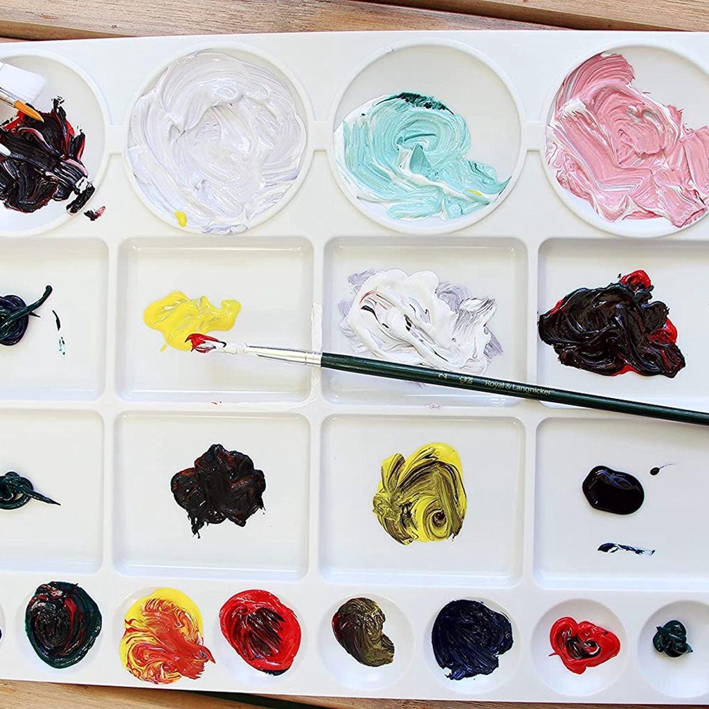 Hộp Màu Vẽ Tranh Sơn Dầu Bằng Nhựa Dành Cho Trẻ Em Và Người Lớn