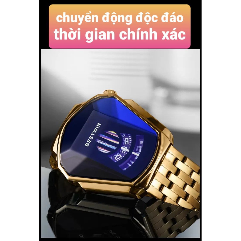 [Free Ship] Đồng Hồ Nam, Nữ Cao Cấp BestWin Chính hãng máy thạch anh thép không gỉ - phong cách thời trang doanh nhân