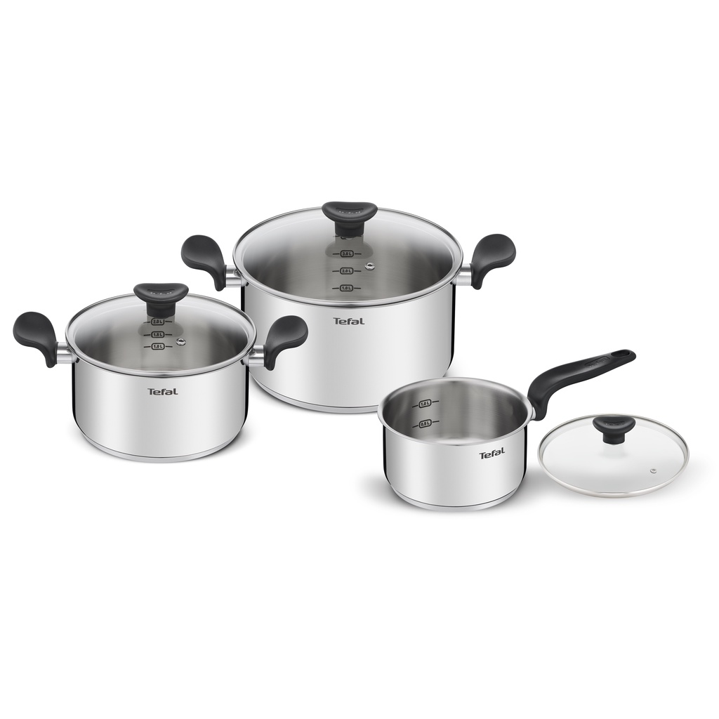 [Mã LIFEHL25 giảm 10% đơn 350K] Bộ nồi Tefal Primary 16/18/20cm (quánh 16cm - 1.5L, nồi 18cm - 2.2L, nồi 20cm - 3L)