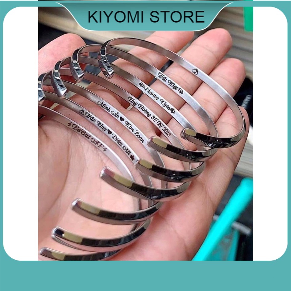 Vòng Tay Đôi Nam Nữ Thép Không Rỉ Khắc Tên Theo Yêu Cầu KIYOMI STORE | BigBuy360 - bigbuy360.vn