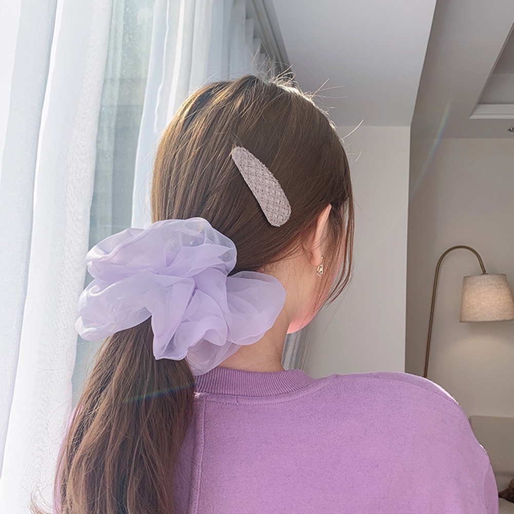 Dây Buộc Tóc Co Giãn Màu Trơn Thời Trang Cho Nữ