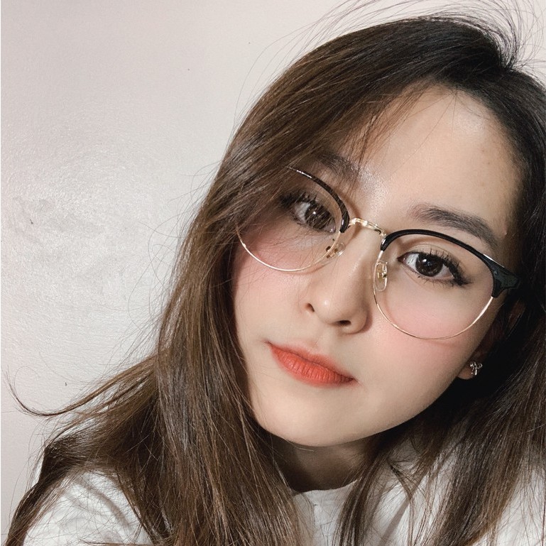 Gọng kính nam nữ Lilyeyewear kim loại càng nhựa, mắt tròn, nhiều màu 622314