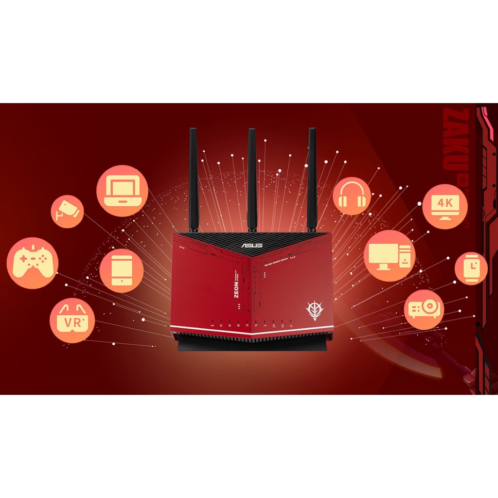 Bộ phát WIFI 6 ASUS RT-AX86U GUNDAM EDITION AX5700 - Phiên bản giới hạn 2021 - Bảo hành 36 tháng chính hãng ASUS | BigBuy360 - bigbuy360.vn