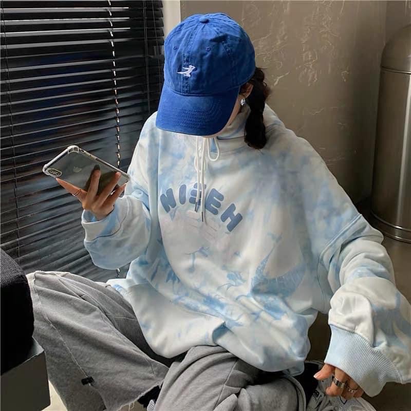 Áo Hoodie NIEEH loang xanh nỉ bông cao cấp