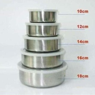 BỘ 10 CHIẾC THỐ INOX CÓ NẮP CAO CẤP