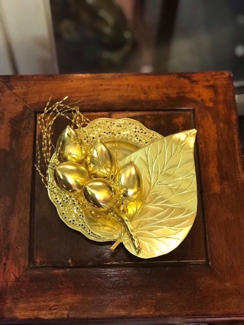 Trầu cau thờ bằng đồng đồ thờ cúng trang trí ban thờ