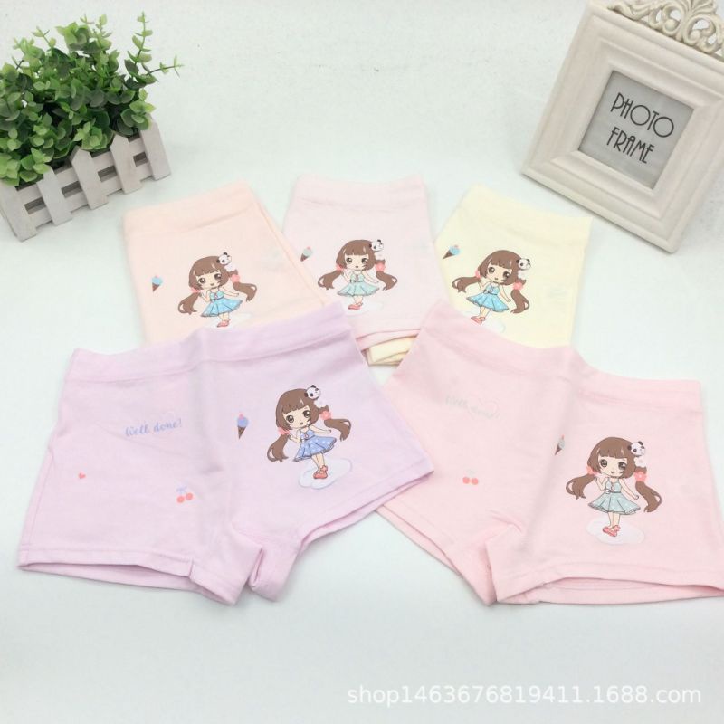 [SET 5 QUẦN Chíp 100% COTTON RC ] Quần chíp đùi bé gái cao cấp chất cotton RC cho bé từ 6-38kg-MARUKA FASHION