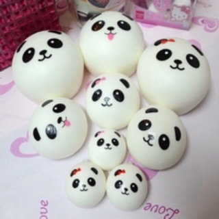 Squishy bánh bao panda 4cm - 7cm - 10cm
