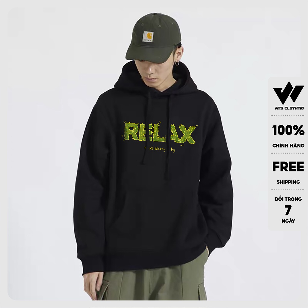 Áo hoodie form rộng WIIS unisex nỉ bông Relax thời trang nam nữ oversize ulzzang
