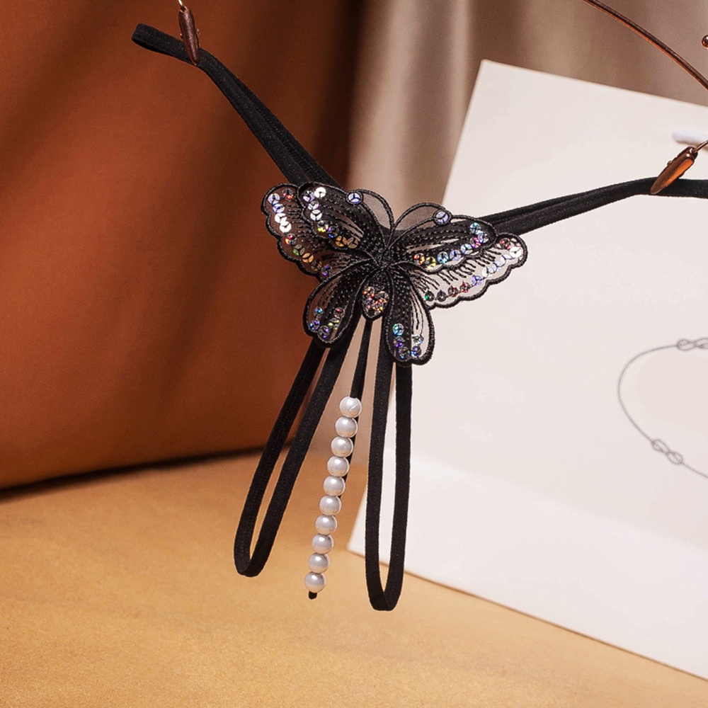 Quần Lót Lọt Khe Hở Đáy Đính Hạt Ngọc Trai Và Kim Sa Gợi Cảm Cho Nữ