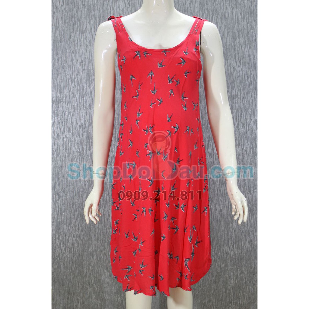 Đầm bầu mặc nhà cổ tròn - tôn bông (Mã số: DN433)