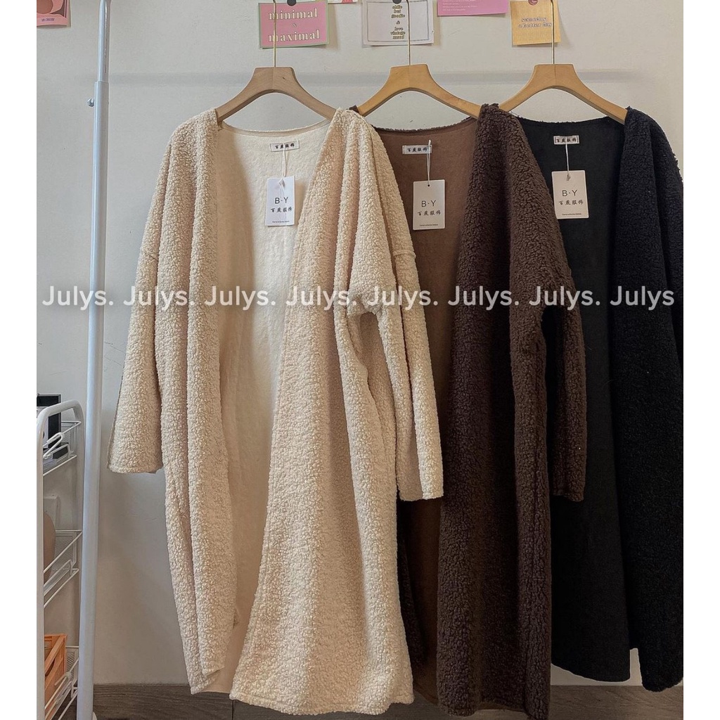 Áo khoác dạ lông cừu dáng dài SV186