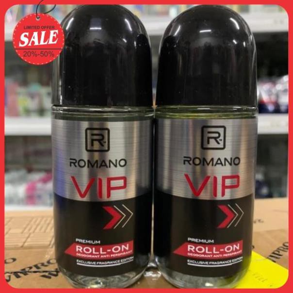 Lăn khử mùi cao cấp Romano Vip sang trọng đẳng cấp kháng khuẩn & khô thoáng cả ngày 50ml