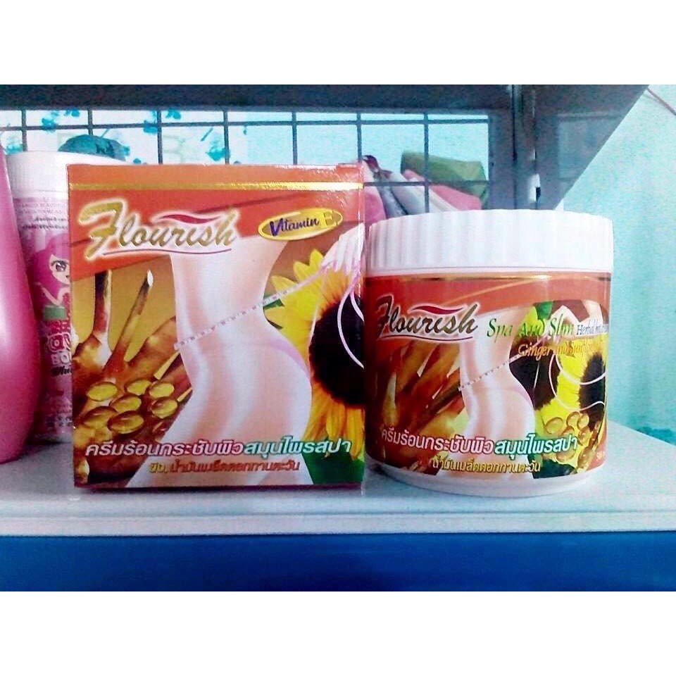 Kem tan mỡ bụng gừng Flourish 500ml - nội địa Thái Lan [ sản phẩm x1k] | BigBuy360 - bigbuy360.vn