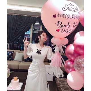 Nơ cài áo Handmade - Nơ trắng đen N1