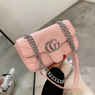 Túi xách GC vuông nữ thêu ren lưới cá tính dây đeo xích sang trọng Ulzzang siêu xinh ❤️