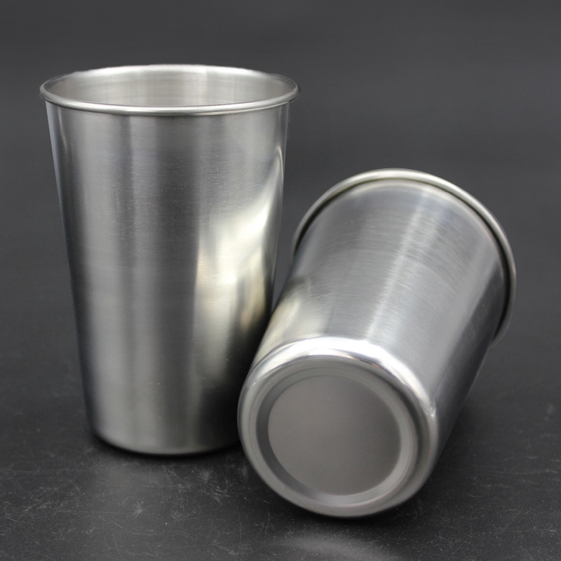 1Pcs New Stainless Steel Metal Beer Cup Wine Cups Coffee Tumbler Tea Milk Mugs MK