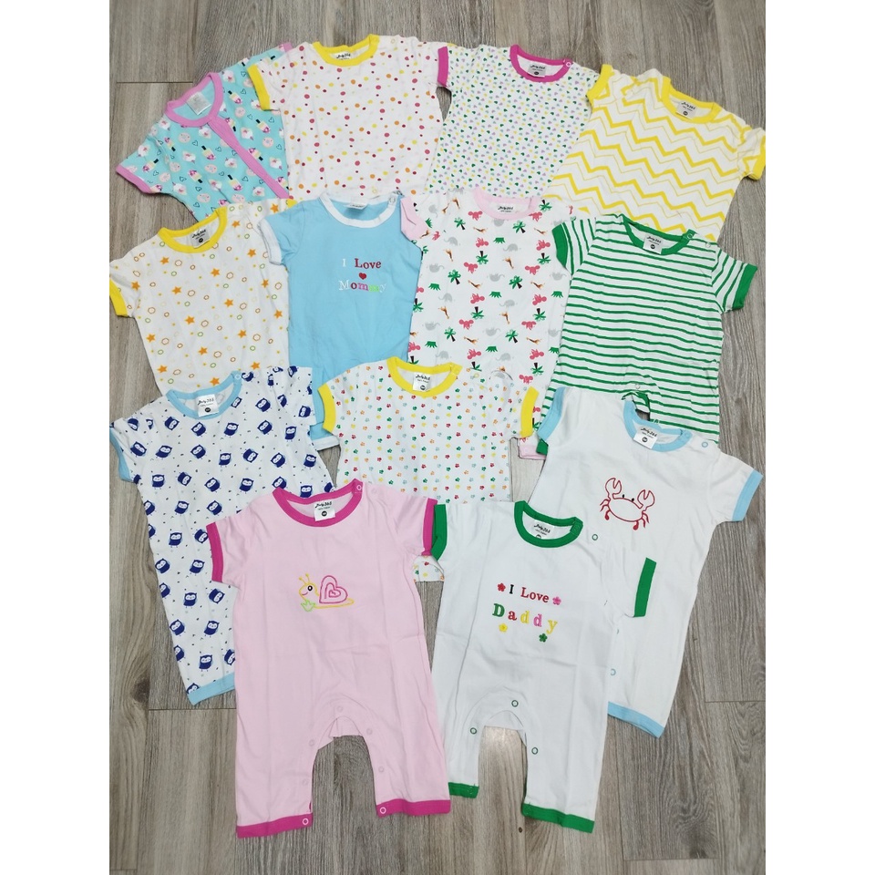 Set 5 body cộc tay màu ngẫu nhiên bé trai, bé gái từ 3-14 kg