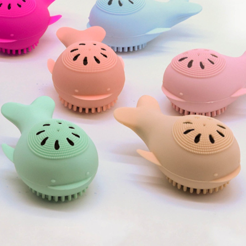 Cọ Rửa Mặt Silicone Hình Cá Voi Nhỏ Xinh Chăm Sóc Da