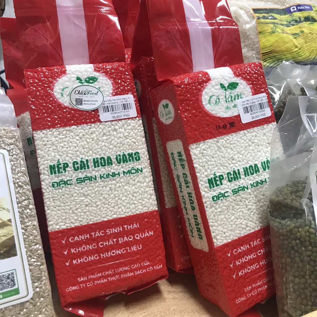 Gạo Nếp Cái Hoa Vàng Kinh Môn Hải Dương Cô Tấm Gói 1Kg