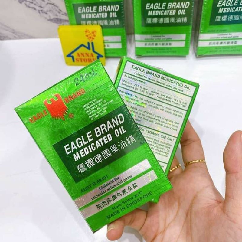 Dầu xanh con ó EAGLE BRAND MEDICATED OIL [HÀNG XÁCH TAY] | BigBuy360 - bigbuy360.vn