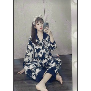Freesize <60kg đồ bộ pyjama-đồ bộ mặc nhà cực Xinh chất Lụa hàn, lụa manggo Cao Cấp