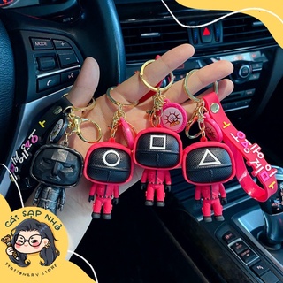 Móc khoá nhân vật phim trò chơi con mực squid game