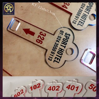 [Kèm Khuyên] Móc Treo Chìa Khóa Mở Và Ngắt Điện Khách Sạn, Mở Ngắt Điện Nhà Nghỉ Bằng Mica Cao Cấp - Mythuathanoi.info