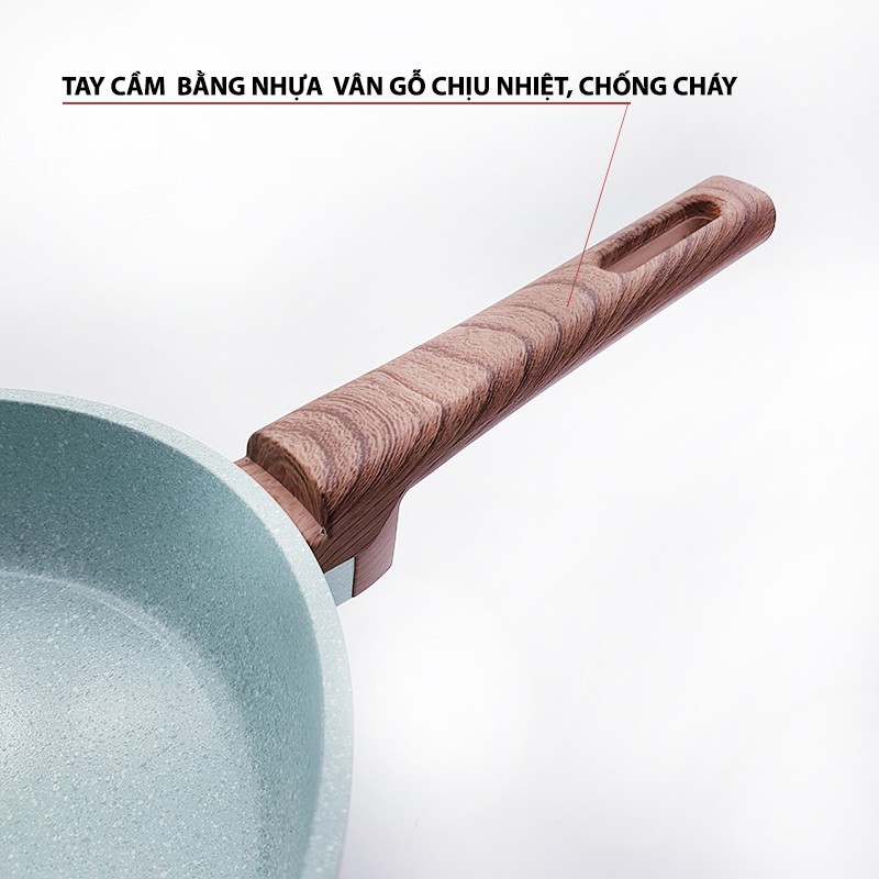 [NK Hàn Quốc] CHẢO NƯỚNG BBQ VUÔNG CHỐNG DÍNH ceramic La cena 7 lớp, 27 cm, màu mint (hàng có bán tại Aoen mall)